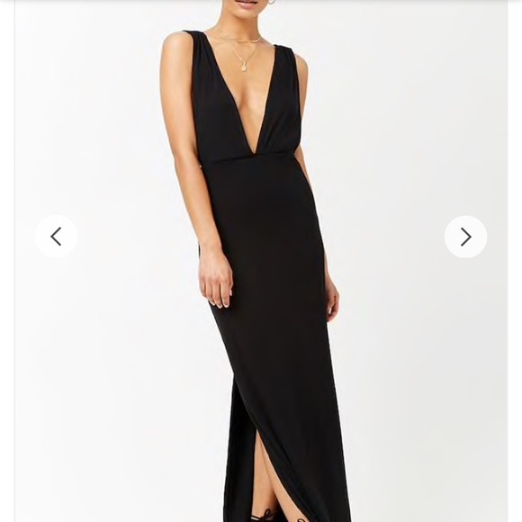 Forever 21 Plunging Ribbed Knit Maxi Dress - Olive - Picture 7 of 8